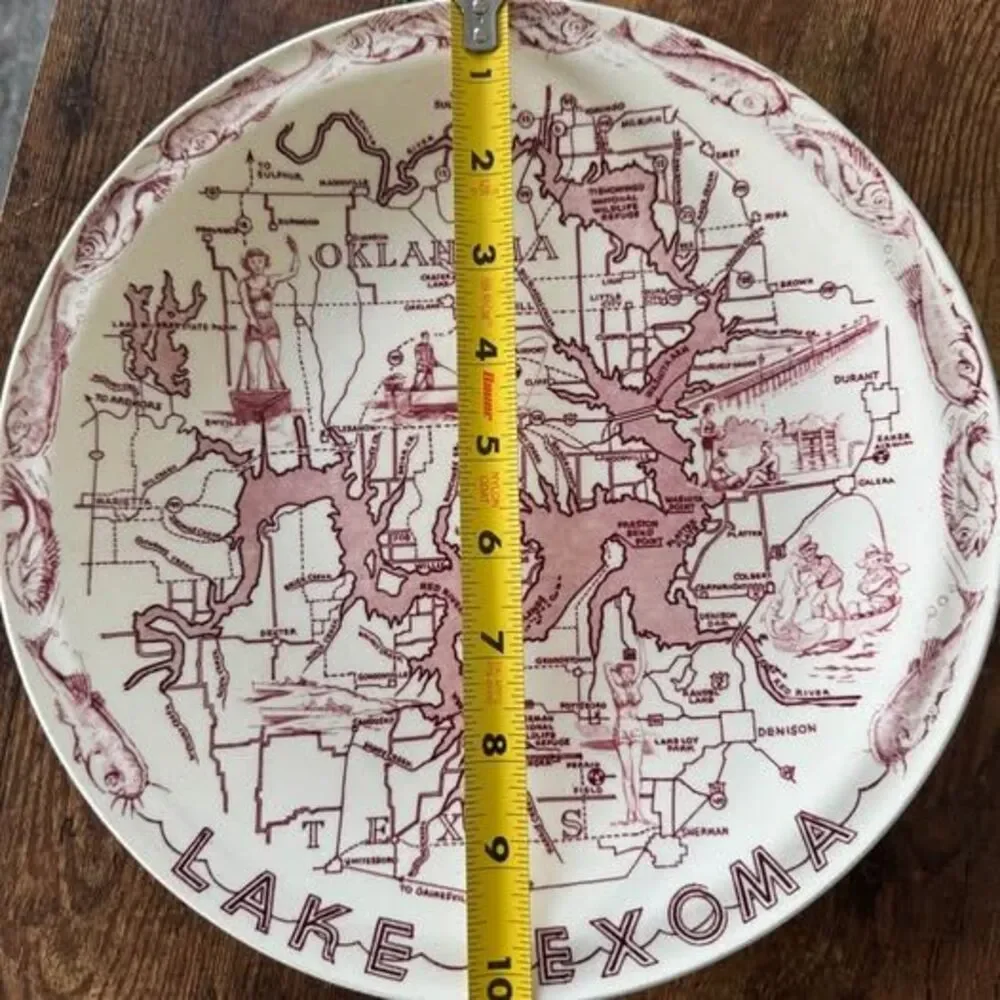Vintage Vernon Kilns Lake Texoma Souvenir Plate